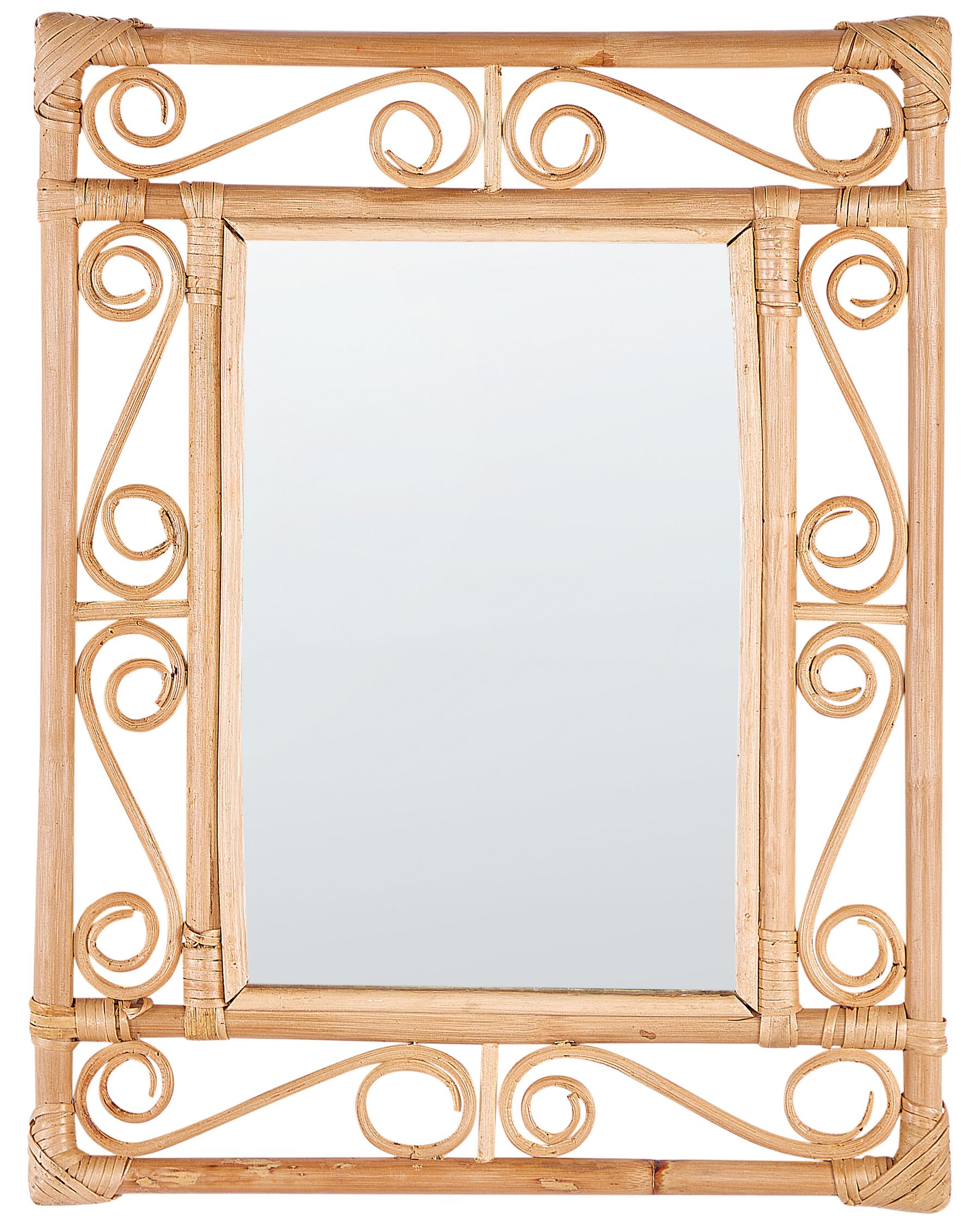 Ratanové nástěnné zrcadlo 41 x 52 cm světlé AMANU_894180