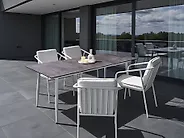 Garden Dining Table TOLENTINO 180 cm 90 cm Stone Effect Grey_1173661