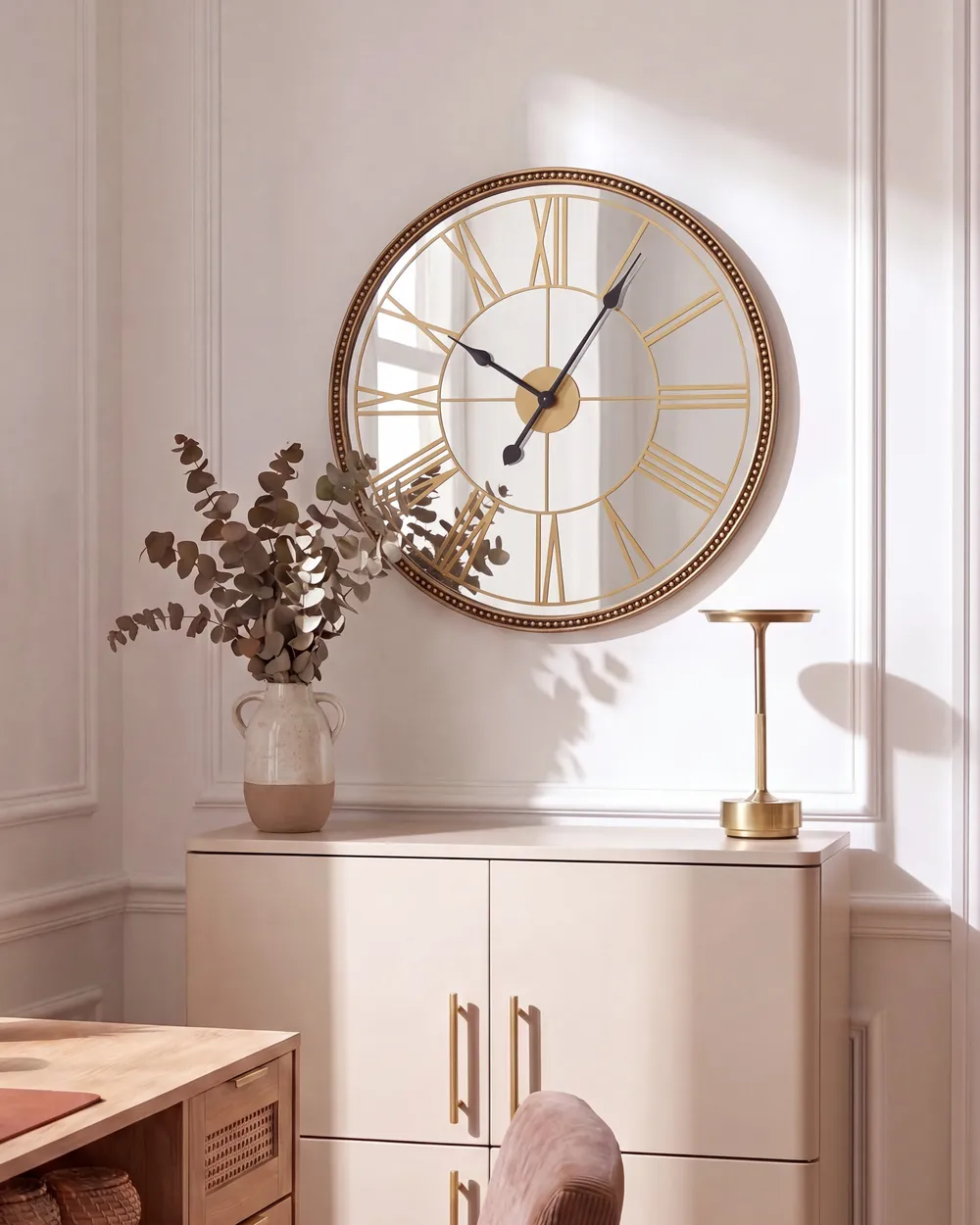 Relógio de parede CAMPREMY 56 cm Dourado