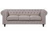 Right Hand Fabric Corner Sofa Beige CHESTERFIELD_708923