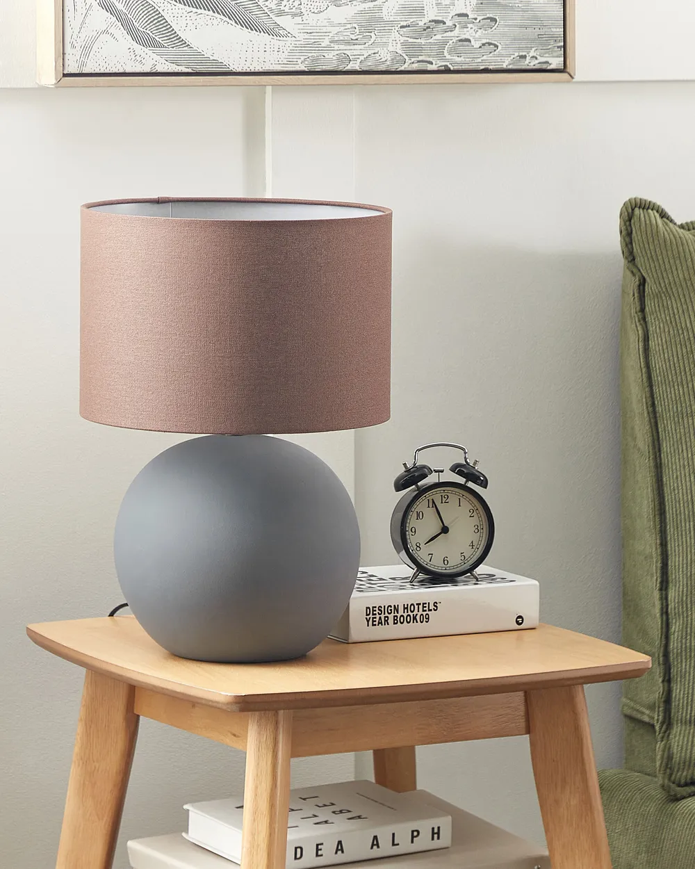 Lampa stołowa AREOSO Ceramika Szary_878719