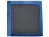 Sofá en forma de U 6 plazas de terciopelo azul marino con reposapiés EVJA_859721
