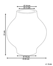 Wazon na kwiaty MAGAN 31 cm Ceramika Beżowoszary_847847