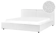 Bed Boucle LINARDS 160 x 200 cm (EU King Size) White_930530