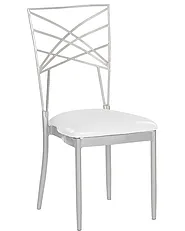 Set di 2 sedie da pranzo GIRARD Metallo Argento_868141