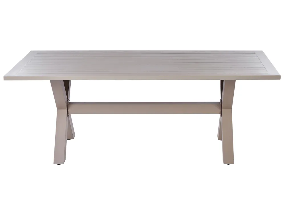 Stół ogrodowy CASCAIS 200 cm 105 cm Metal Beżowoszary_917751
