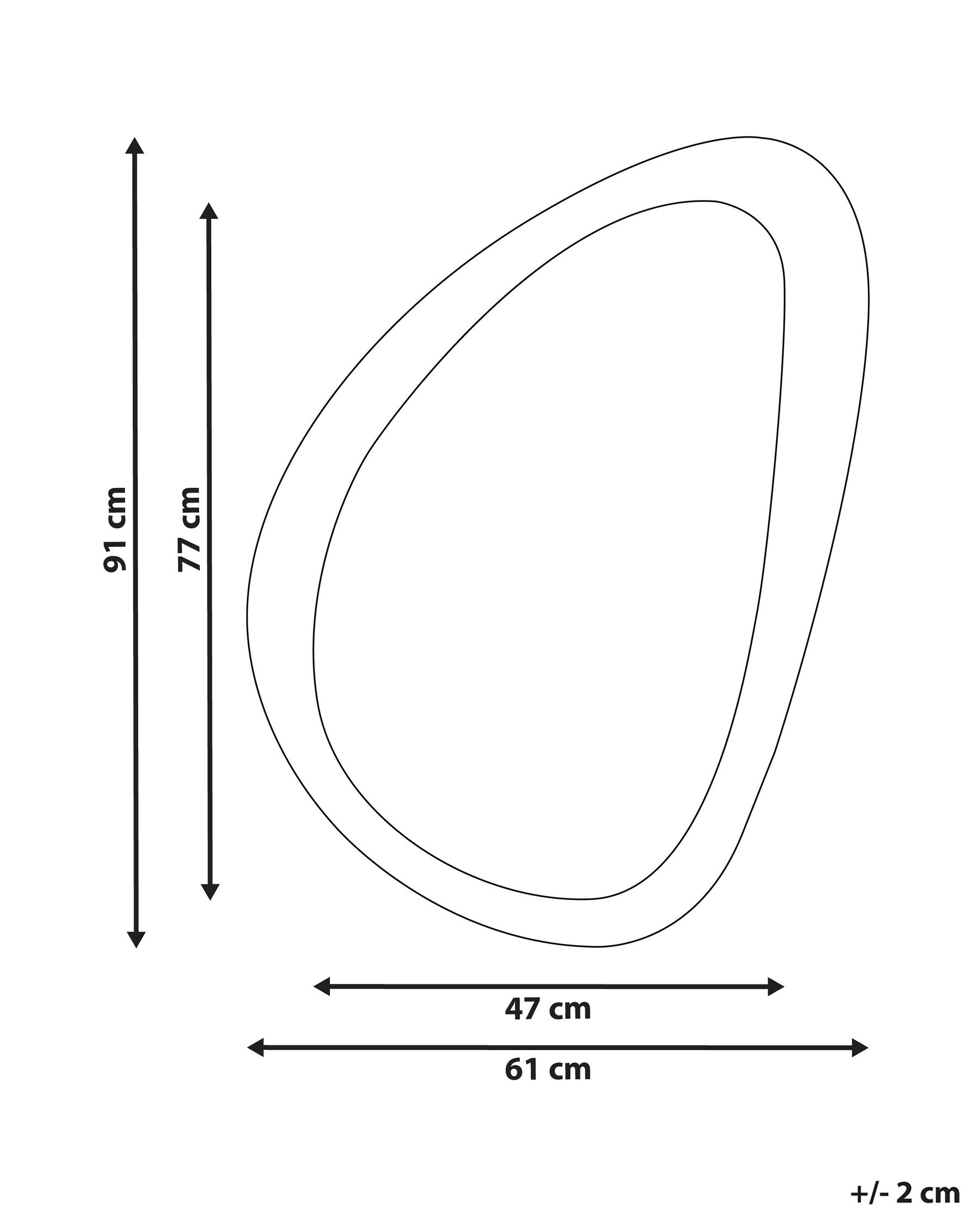 Specchio VENAS 61 cm 91 cm Velluto Senape_891968