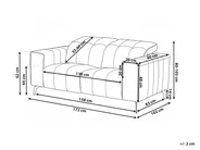 Sofa 2 Seater OMMEL Fabric Light Beige_1036393