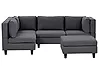 Modular Corner Sofa 4 Seater UNSTAD with Ottoman Fabric Dark Grey Right Hand