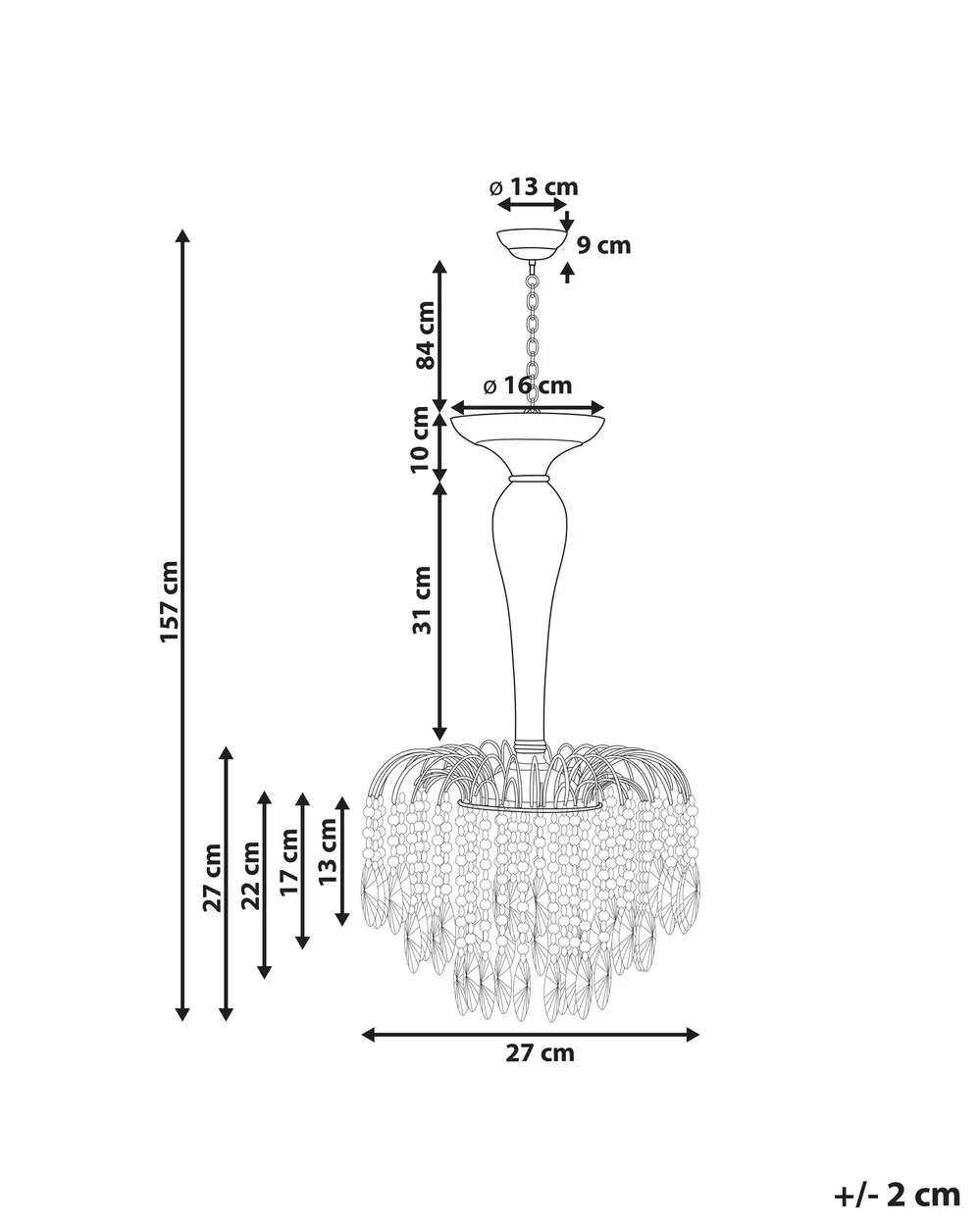 Chandelier ORARA Metal Silver_868735