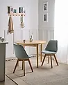 Set of 2 Dining Chairs DAKOTA II Fabric Mint Green
