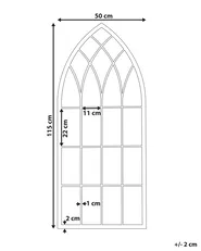 Wall Mirror CASSEL 50 cm 115 cm Metal Light Grey_756456