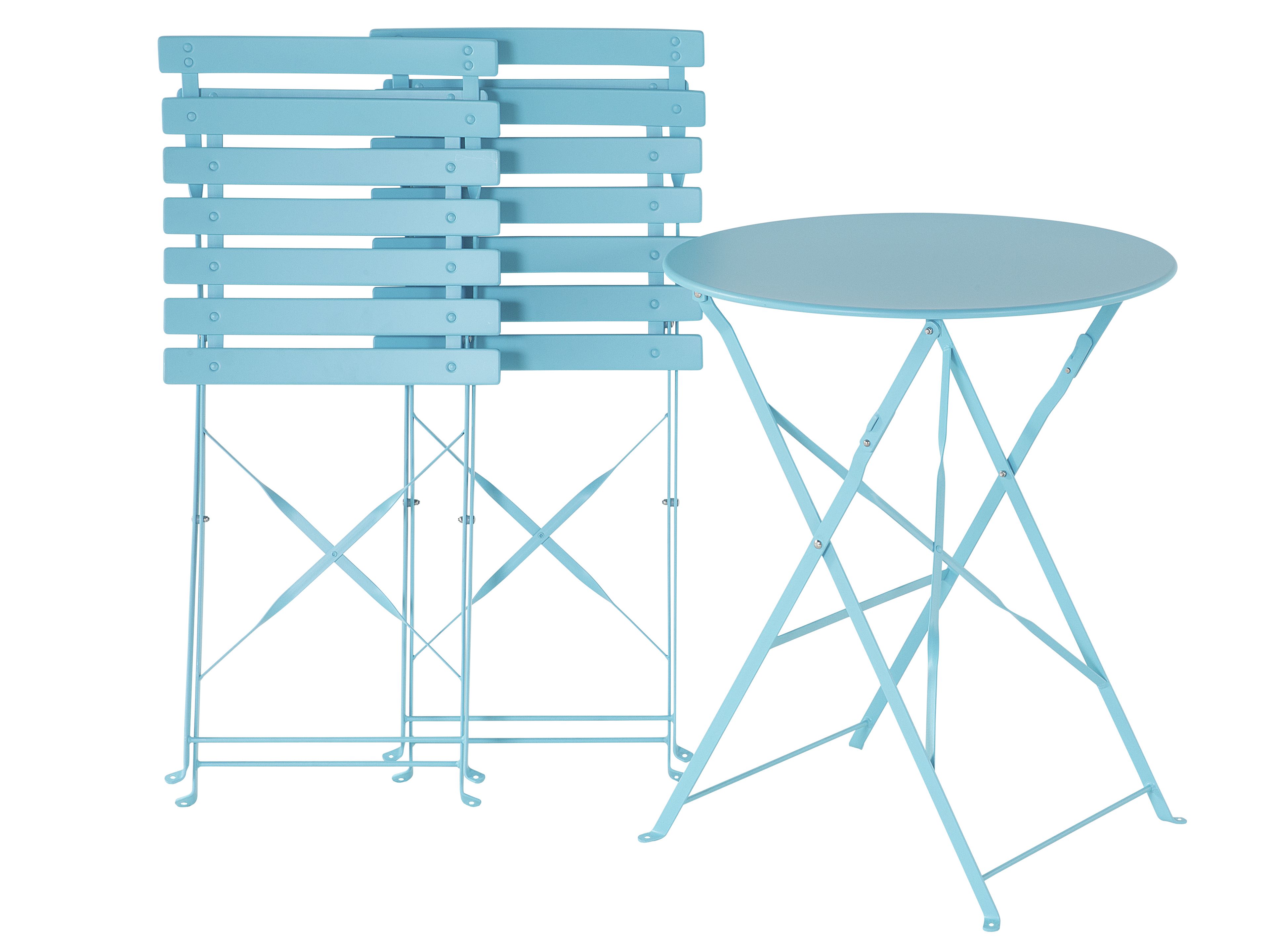 Blue outdoor bistro set sale