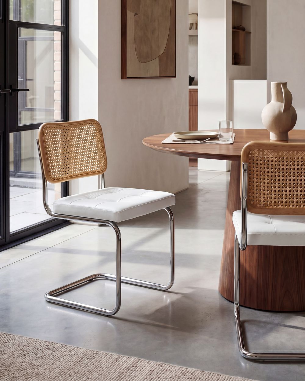 Set di 2 sedie da pranzo ETHETE Pelle sintetica Bianco