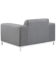 Set of 2 Garden Armchairs ROVIGO Fabric Grey_816863