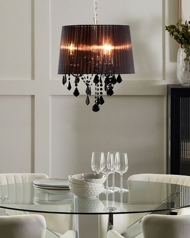 3 Light Chandelier Black EVANS