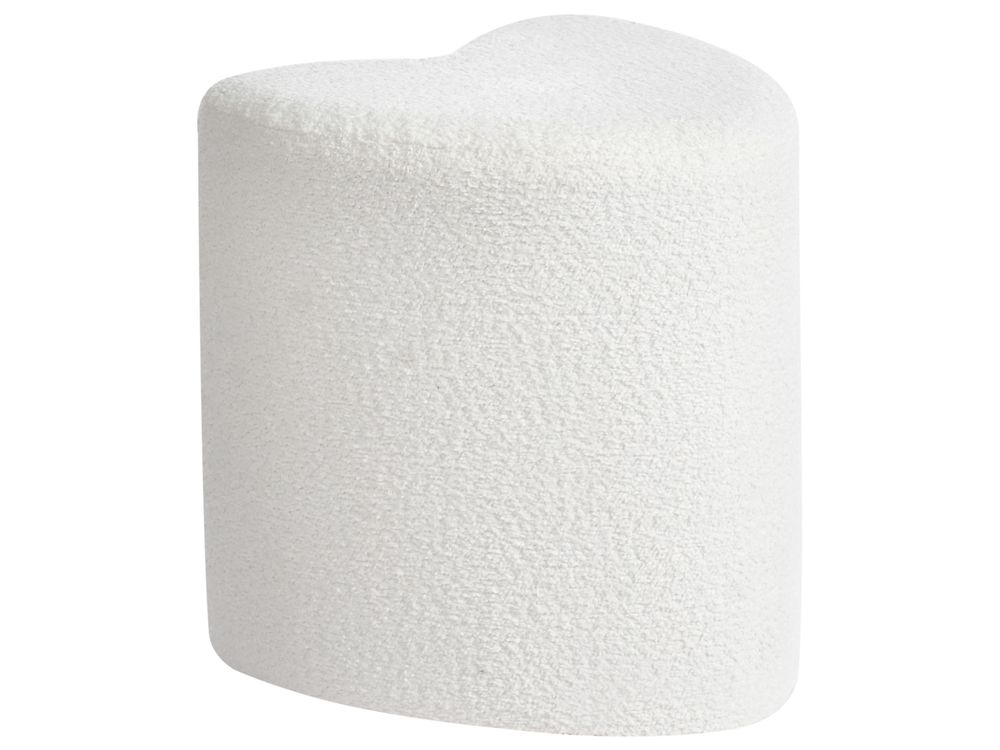 Pouf SCOTIA Chenillegewebe Cremeweiss