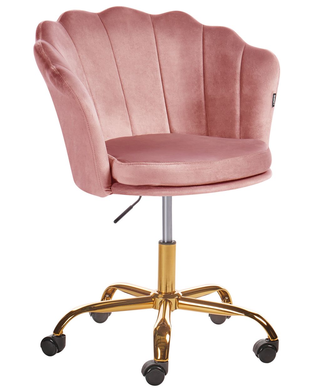 Vanity Chair Pink Velvet Chair On Wheels Fluffy Leisure Chair