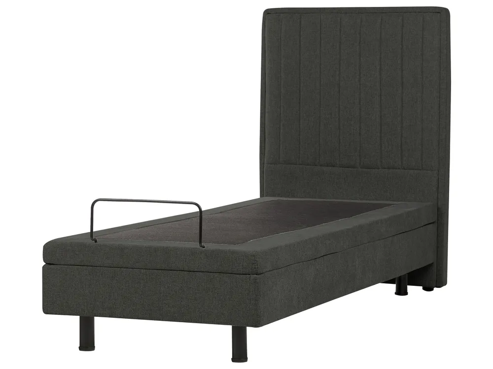 Adjustable Bed Fabric DUKE II 80 x 200 cm (EU Small Single) Dark Grey_987329