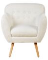 Fauteuil en bouclé blanc MELBY_927251