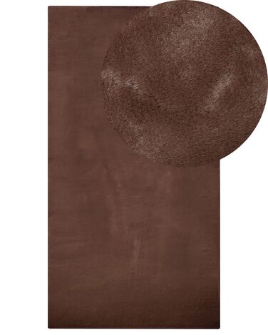 Konstpälsmatta 80 x 150 cm brun MIRPUR