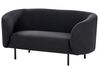Sofa dwuosobowa tapicerowana czarna LOEN_920334