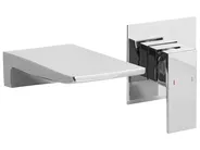 Wall Mounted Basin Mixer Tap KARUAY Brass Silver_986928