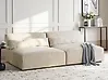 Sofá modular 2 plazas HELLNAR Terciopelo Beige claro