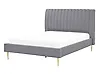 Bed Velvet MARVILLE 140 x 200 cm (EU Double) Grey