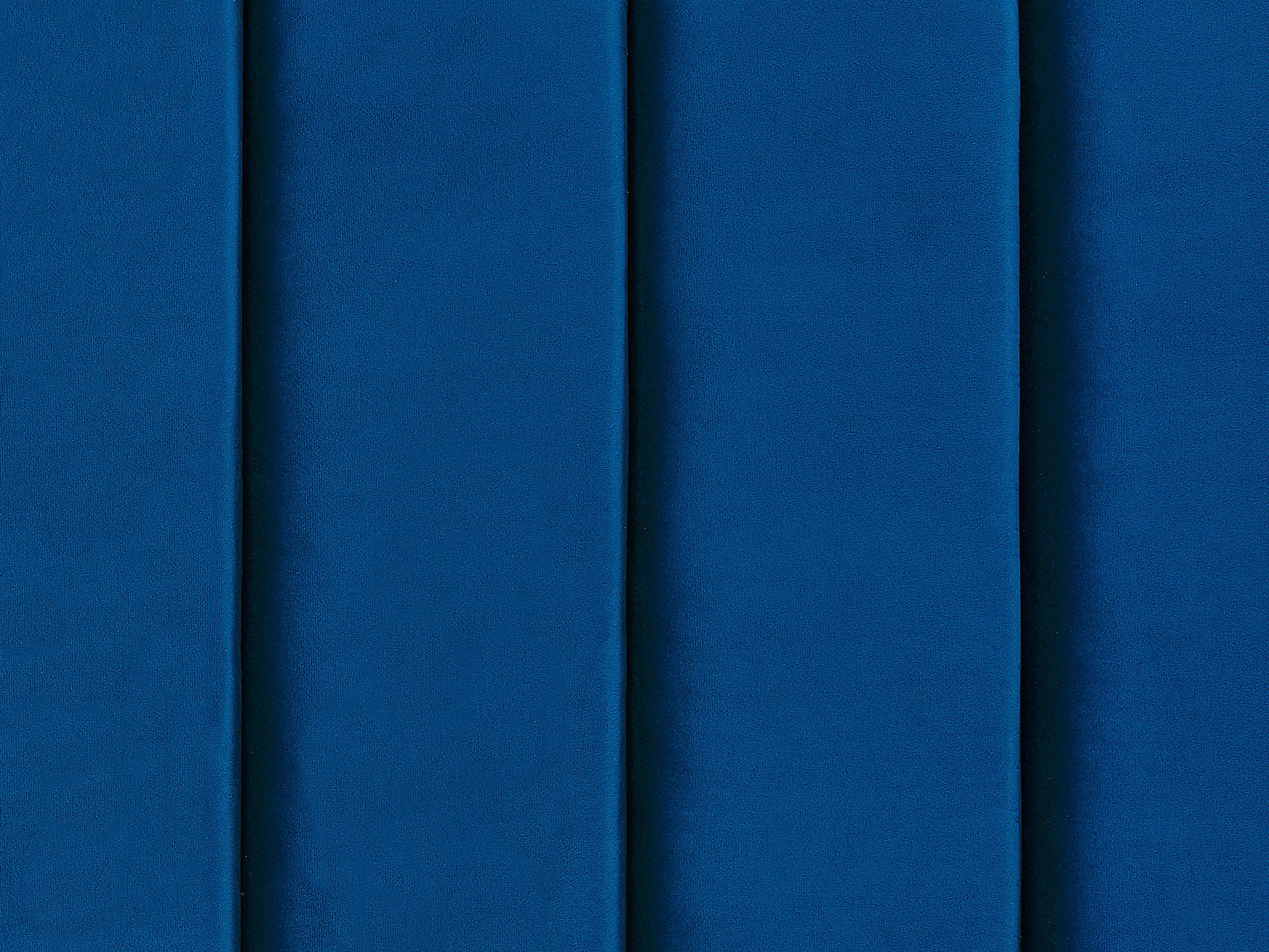 Seng med oppbevaringsbenk 140 x 200 cm fløyel Blå NOYERS_834693