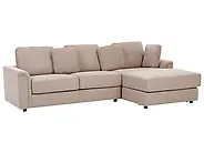 Corner Sofa KOHLO Fabric Taupe Left Hand_1178986