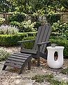Garden Chair ADIRONDACK with Footstool Dark Grey