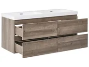 Wall Mounted Double Basin Vanity Unit VIEDMA Taupe_1004988