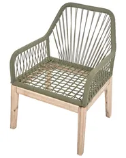 Set of 2 Garden Chairs with Cushions OLBIA Olive Green_1073638