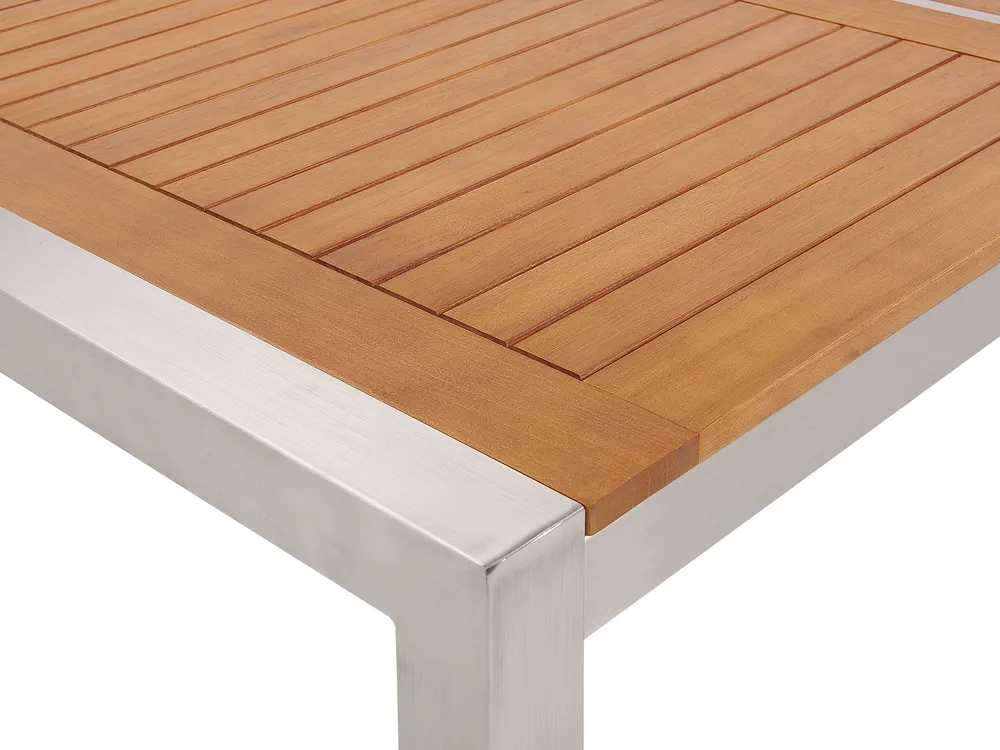 Set da pranzo da giardino 8 posti GROSSETO Legno d'eucalipto Marrone/Beige_768544