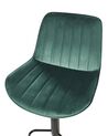 Sada 2 otočných sametových barových židlí smaragdově zelené DUBROVNIK_913976