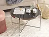 Coffee Table LUCEA Tempered Glass Silver