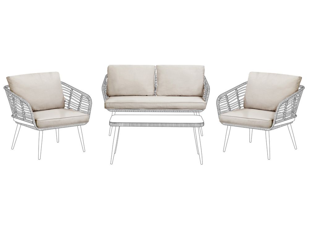 Outdoor Kissenbezug Set CORINTH Beige