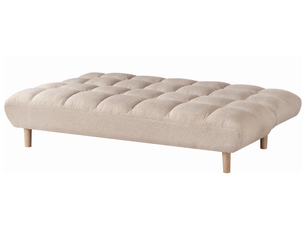 Divano letto 2 posti RISOR Bouclé Beige_1053614