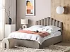 Cama con almacenaje VINCENNES Terciopelo Gris pardo 160 x 200 cm