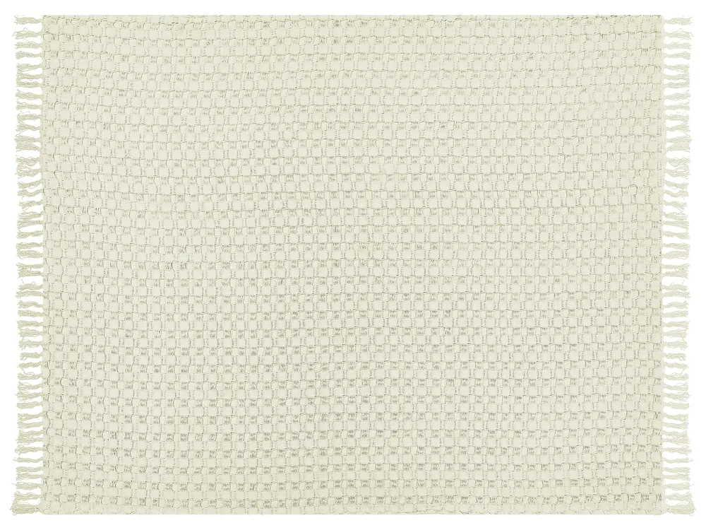 Bedspread BERE Cotton 150 x 200 cm Off-White_918058