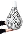 Terracotta Decorative Vase 50 cm Black and White OMBILIN_849533