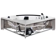Corner Hot Tub with LED MARTINICA 2140 x 1550 mm White_678943