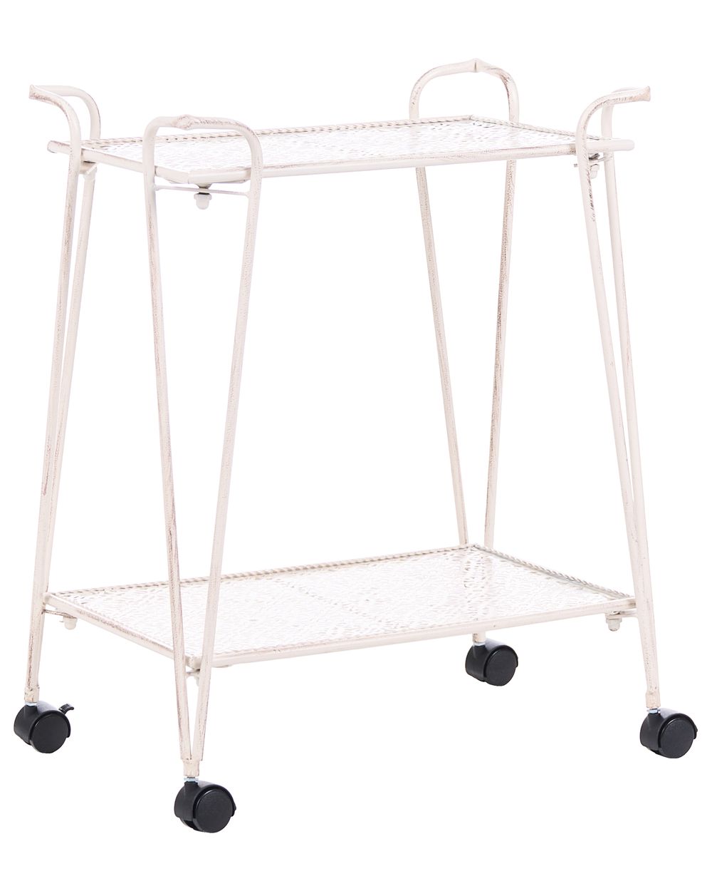 Storage Trolley with Wheels YUMBILLA Metal White
