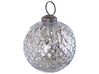 Set of 6 Glass Baubles Silver ARGENTIN_899766