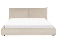 Bed Corduroy VINAY 180 x 200 cm (EU Super King) Taupe_879903