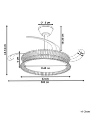 Ceiling Fan with Light OLETA with Remote LED White_1124329