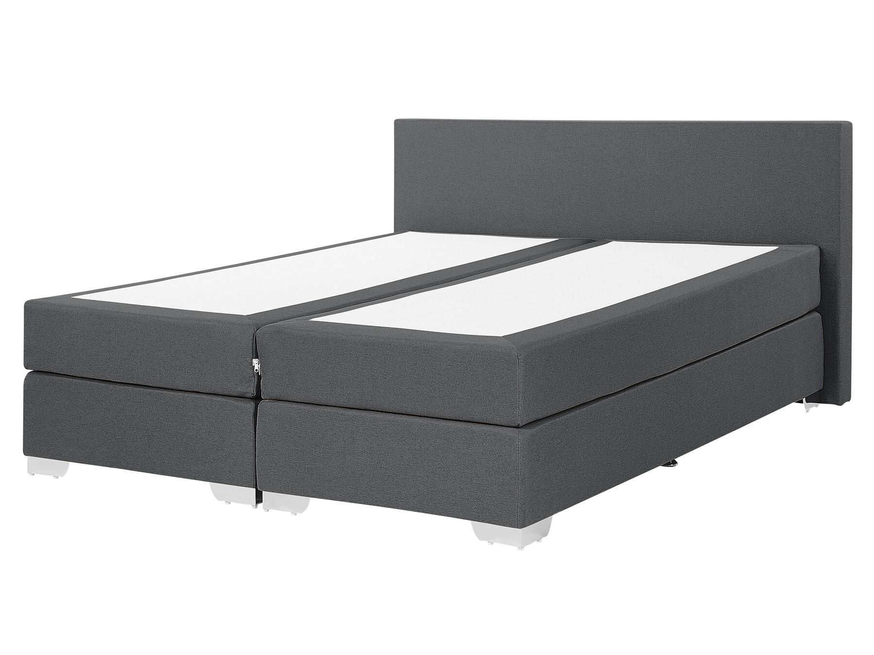 Čalúnená kontinentálna posteľ sivá 160x200 cm PRESIDENT_707917