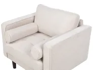 Living Room Set 4 Seater NURMO Fabric Light Beige_896196