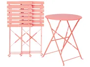 Bistro Set Folding FIORI Metal Coral_879164